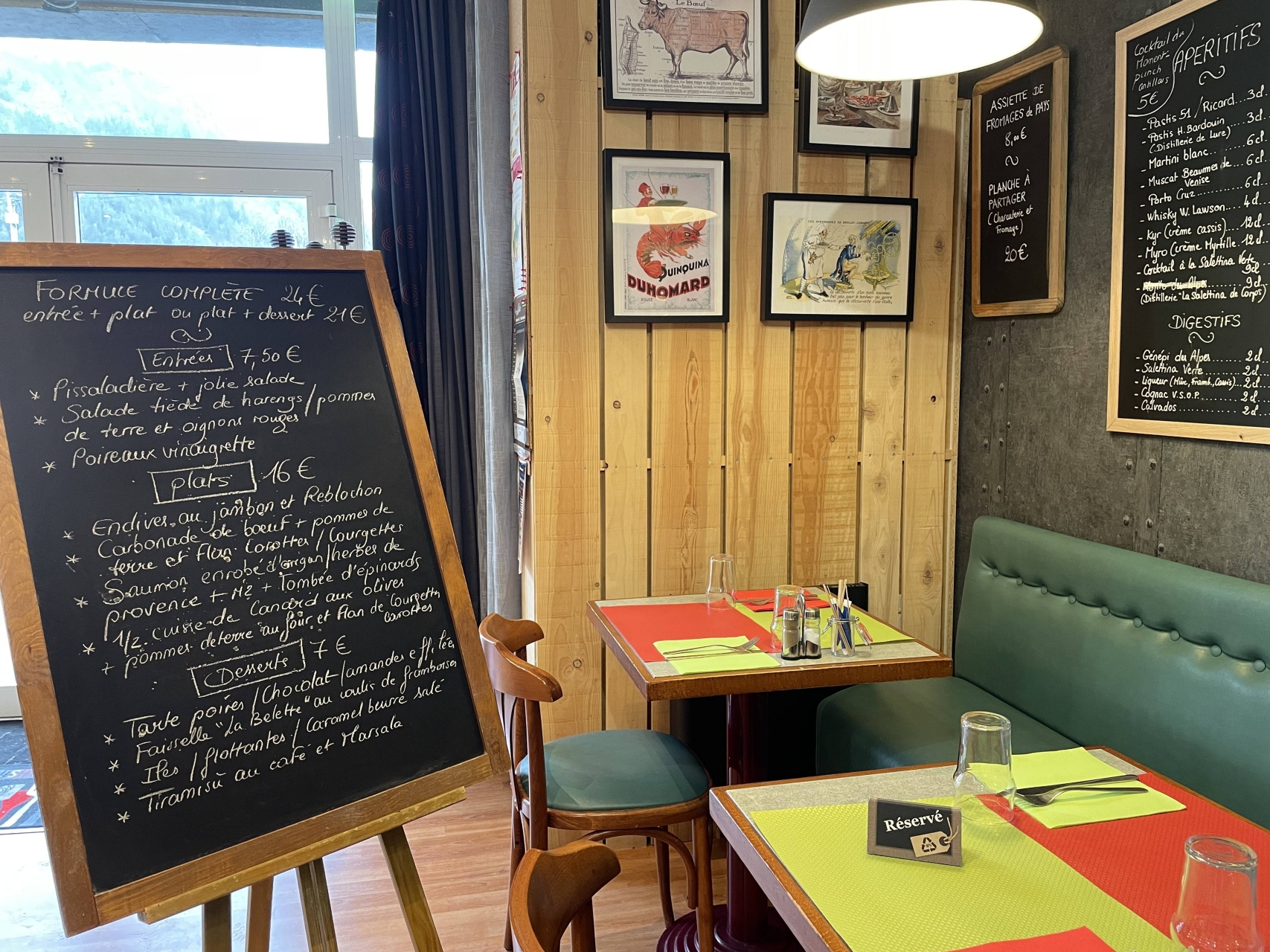 La carte - L’Aparenthèse - restaurant CORPS - Restaurant Chauffayer - Restaurant à Corps